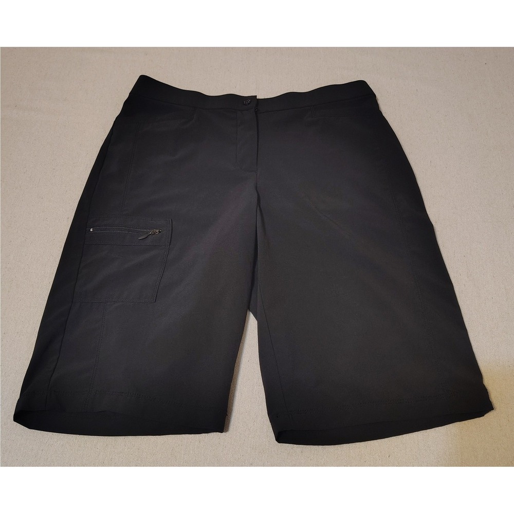 Zenergy Golf by Chicos Black‎ Cargo Shorts Womens Size Large YY
